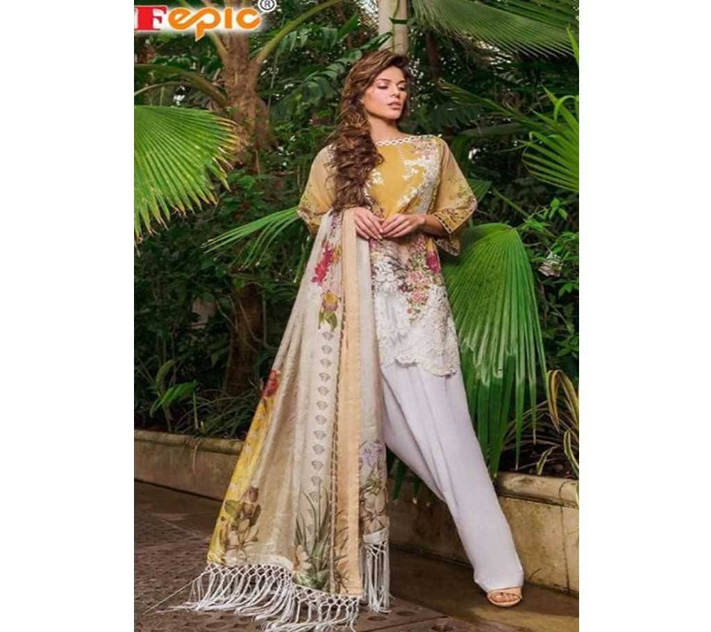 Unstitched Fepic Rosemeen Cross Lawn - 43004 - ASI