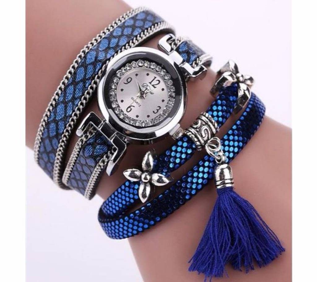 Faux Leather Rhinestone Analog Quartz  Watches For Women
