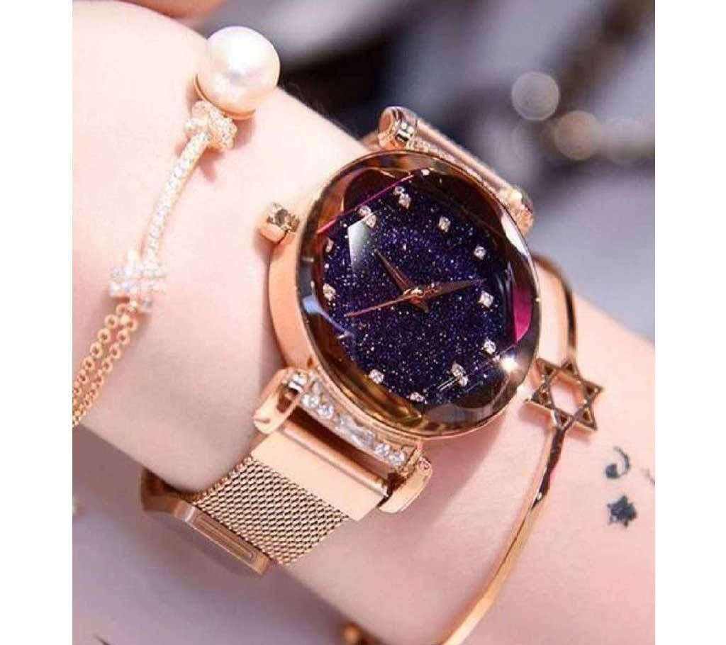 Dior Magnetic Analog Watch for Women - Golden 01
