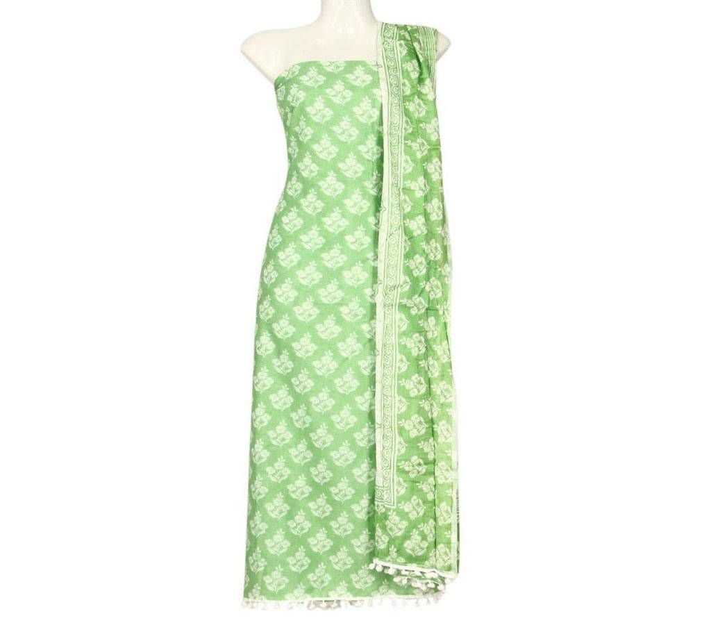 Unstitched 2 piece katan dress for women