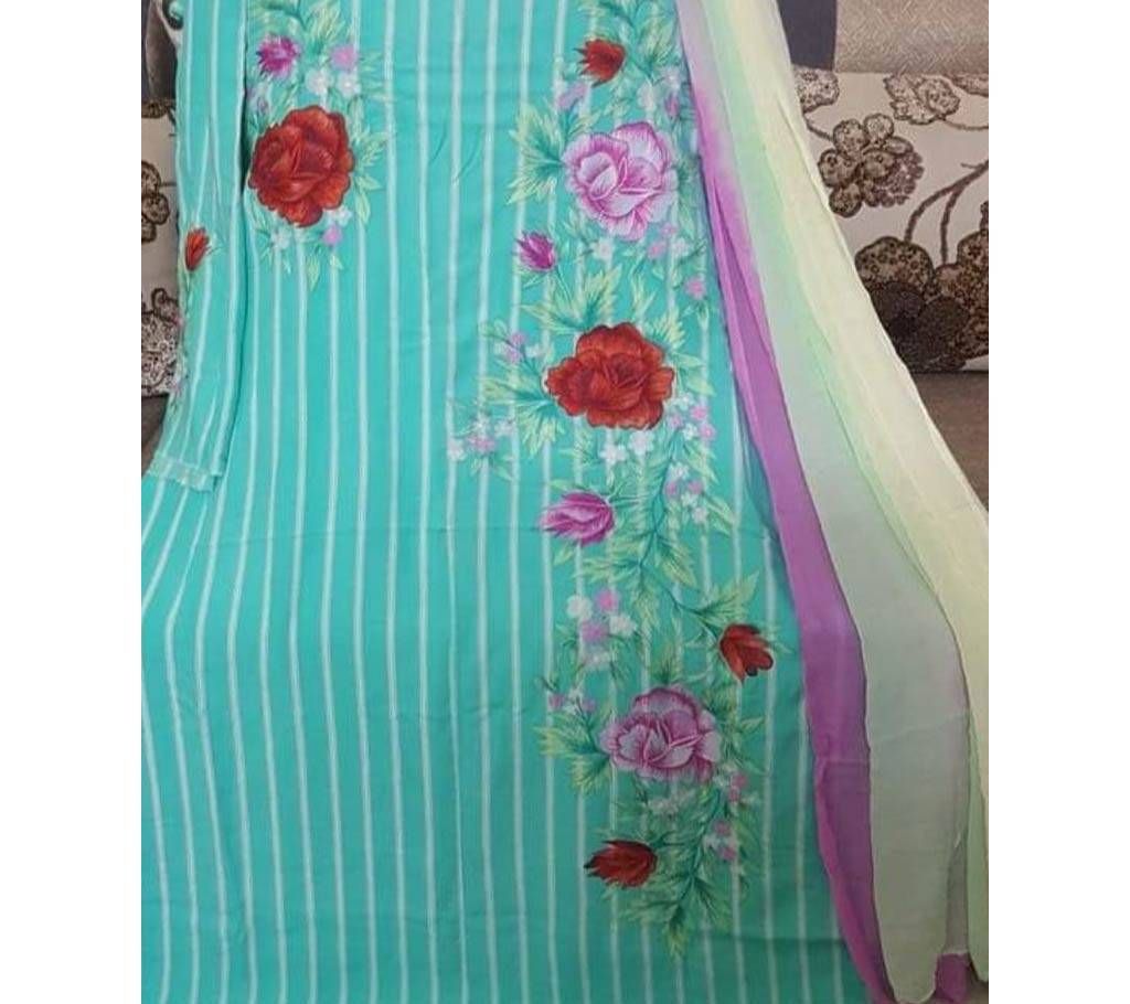 Unstitched 3 piece Georgette Salwar kameez  