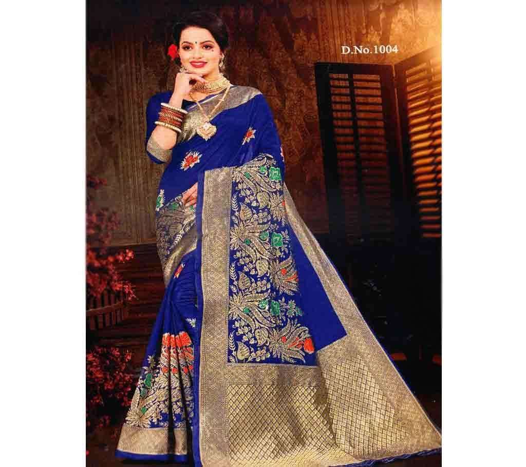 Indian soft silk saree with blouse Piece 