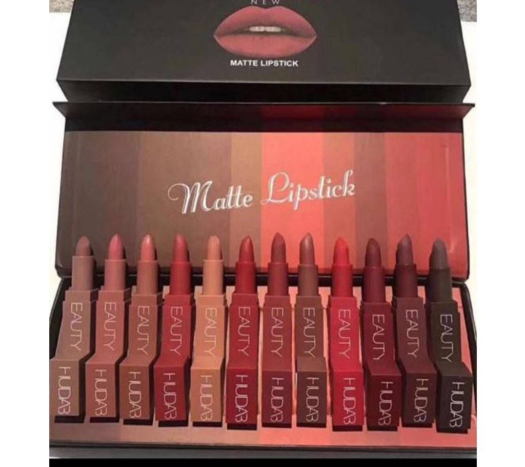 Huda Beauty Matte Lipstick Set - 12 Pieces