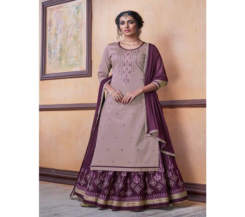 Kalarang Collection Unstitched Cotton 3Pcs- 1042