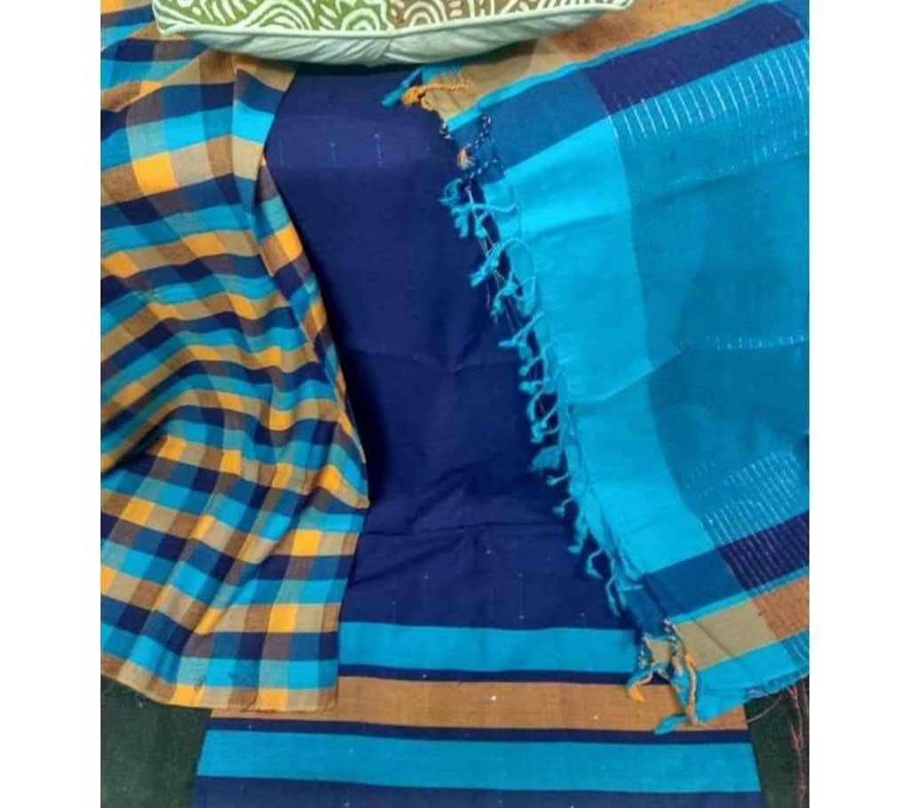 Unstitched Tat cotton Colour full Three Piece 