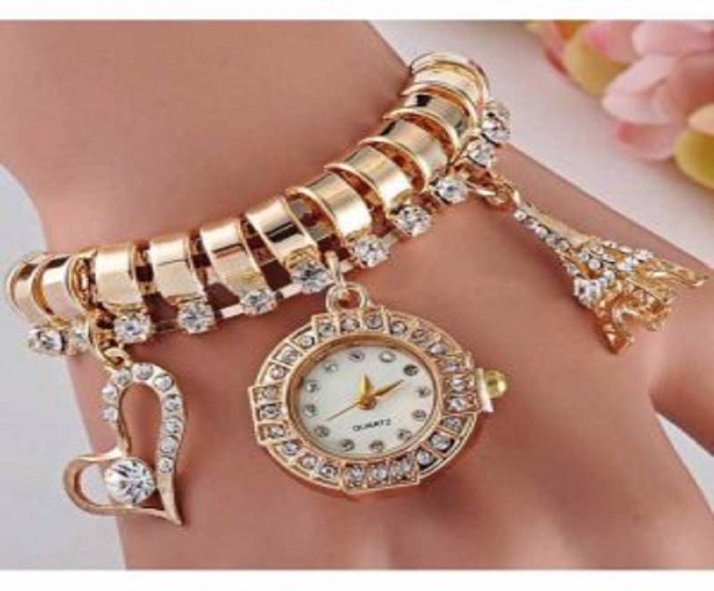 Love and Eiffel Fashion Ladies Bracelet Watch
