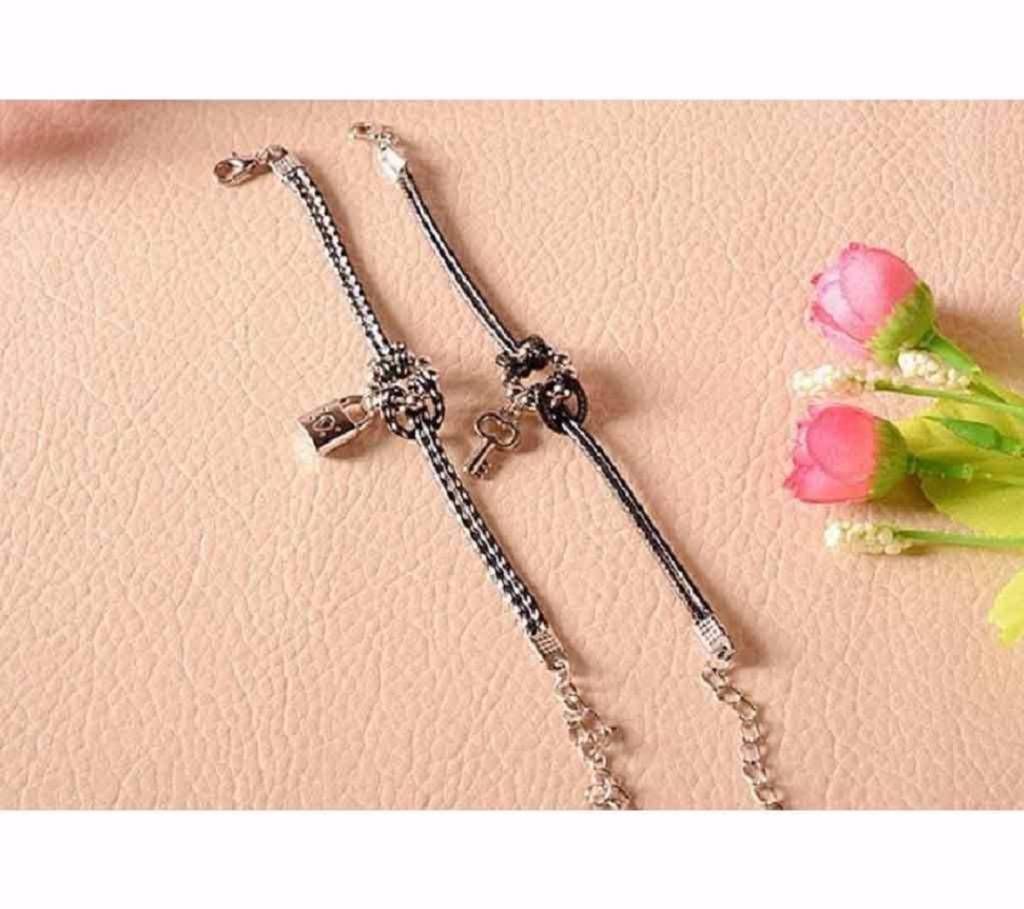Artificial leather couple bracelet