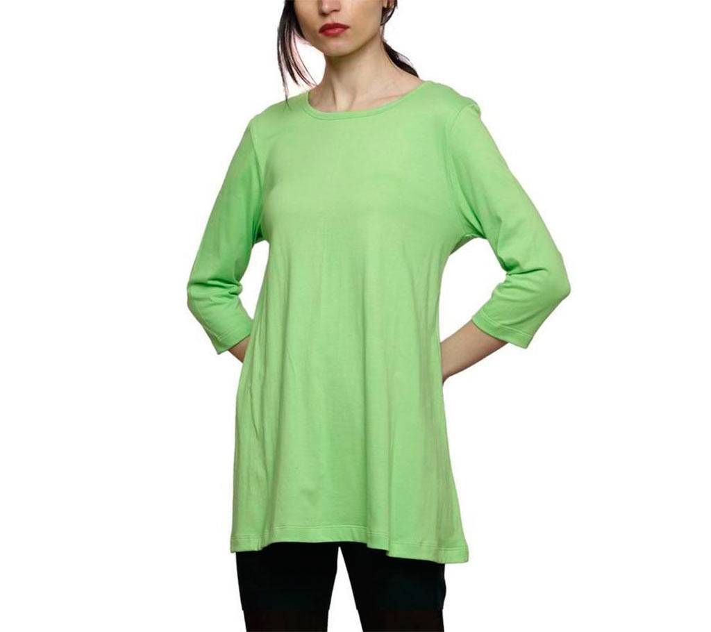 Clifton Women's Branded Comfortable Tunic Top - Green Apple
