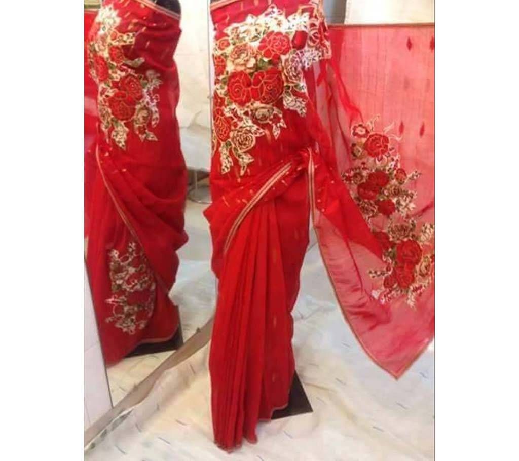 applik kajer jamdani saree