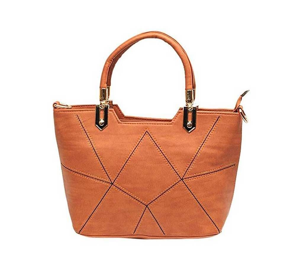 PU Leather Hand Bag For Ladies - Brown