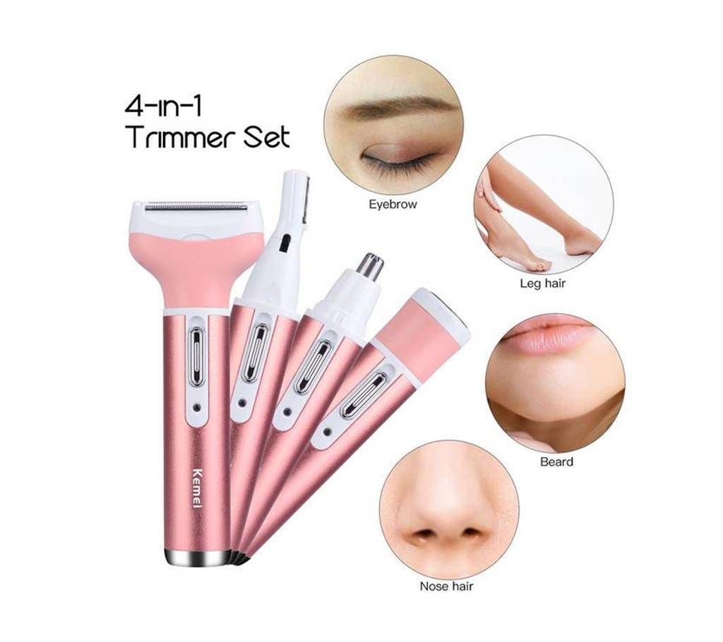 Kemei (KM 6637) 4-in-1 Women Razor Shaver Body Epilator Eyebrow Trimmer Nose Hair Removal