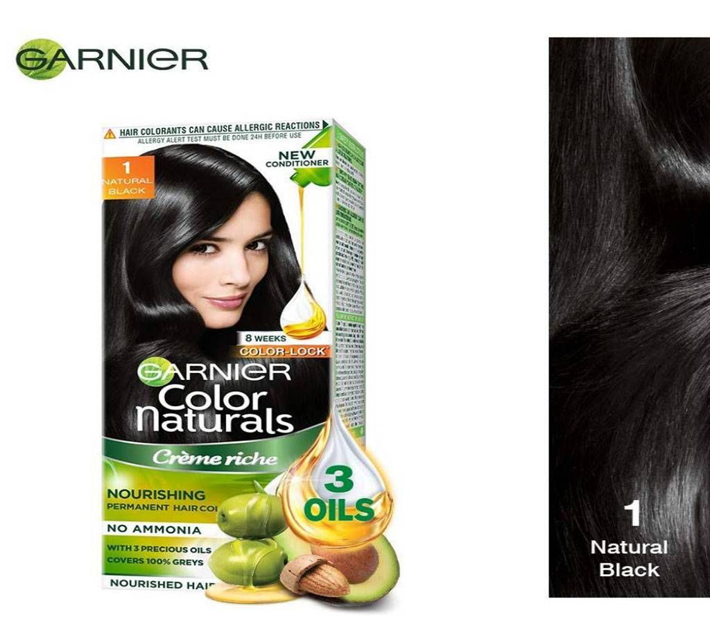 Garnier Color Naturals Shade 1 (Natural Black) - 70ml + 40g  India