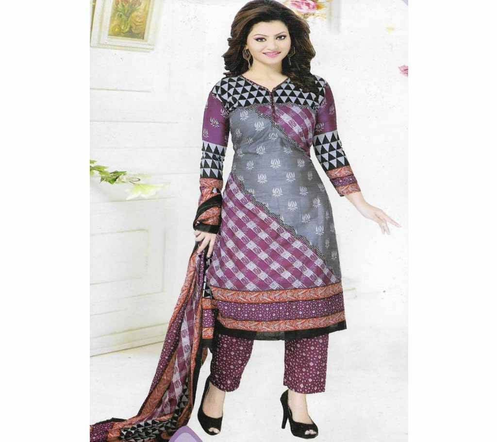 Unstitched Cotton Lawn Print Three Piece