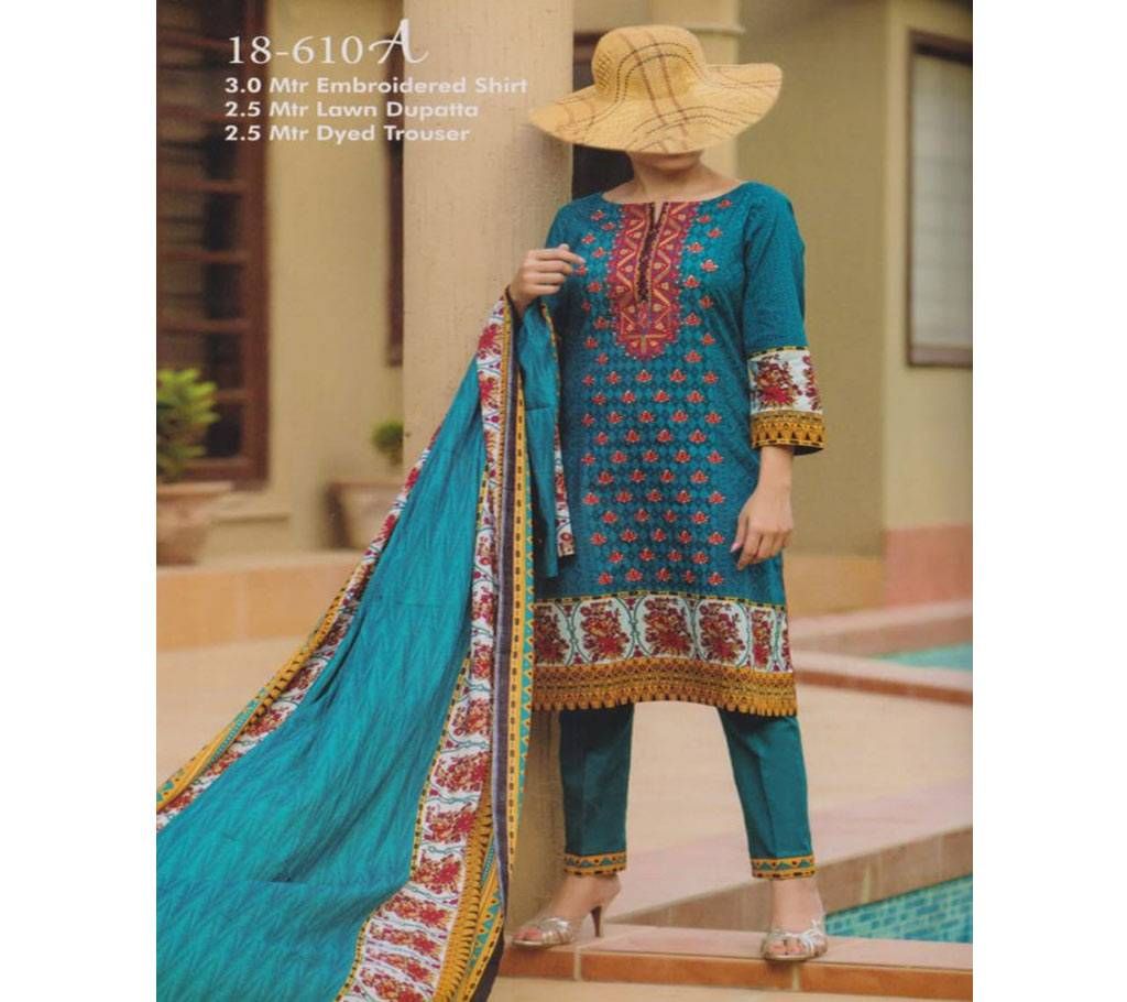  Ayesha Alishba Pakistani Three Piece Dress 