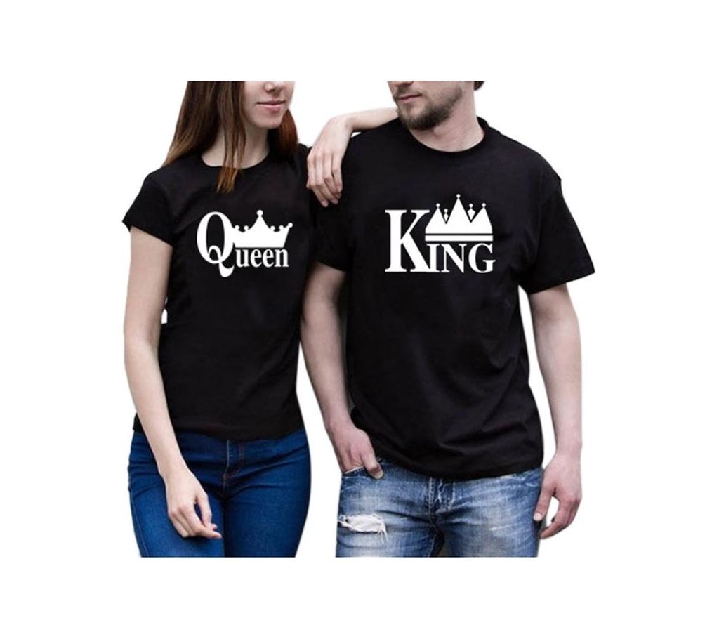 King Queen Mens Half Sleeve Cotton T-Shirt