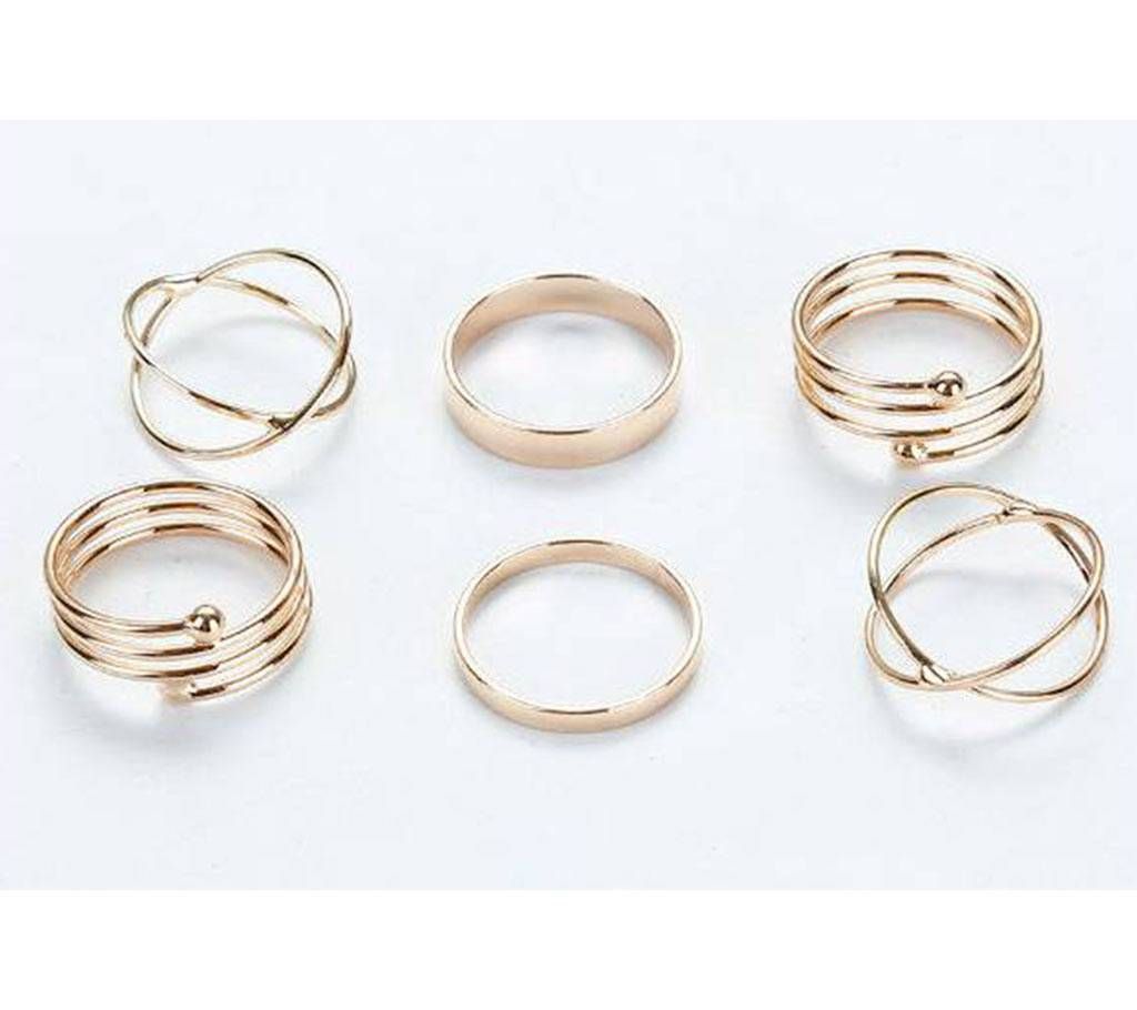 6 Pieces Finger Ring Set