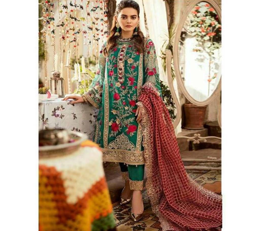 Deepsy Imorzia VOL 10 800 502 Sea green Georgette Unstitched Three Piece Copy