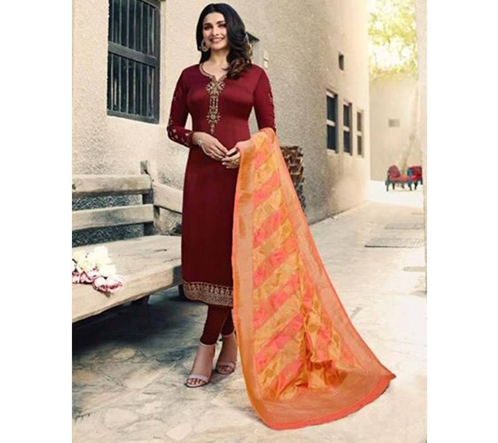 Vinay Kaseesh Banaras 3 Hitlist (Dark Maroon & Banaras Dopatta) Three Piece Copy
