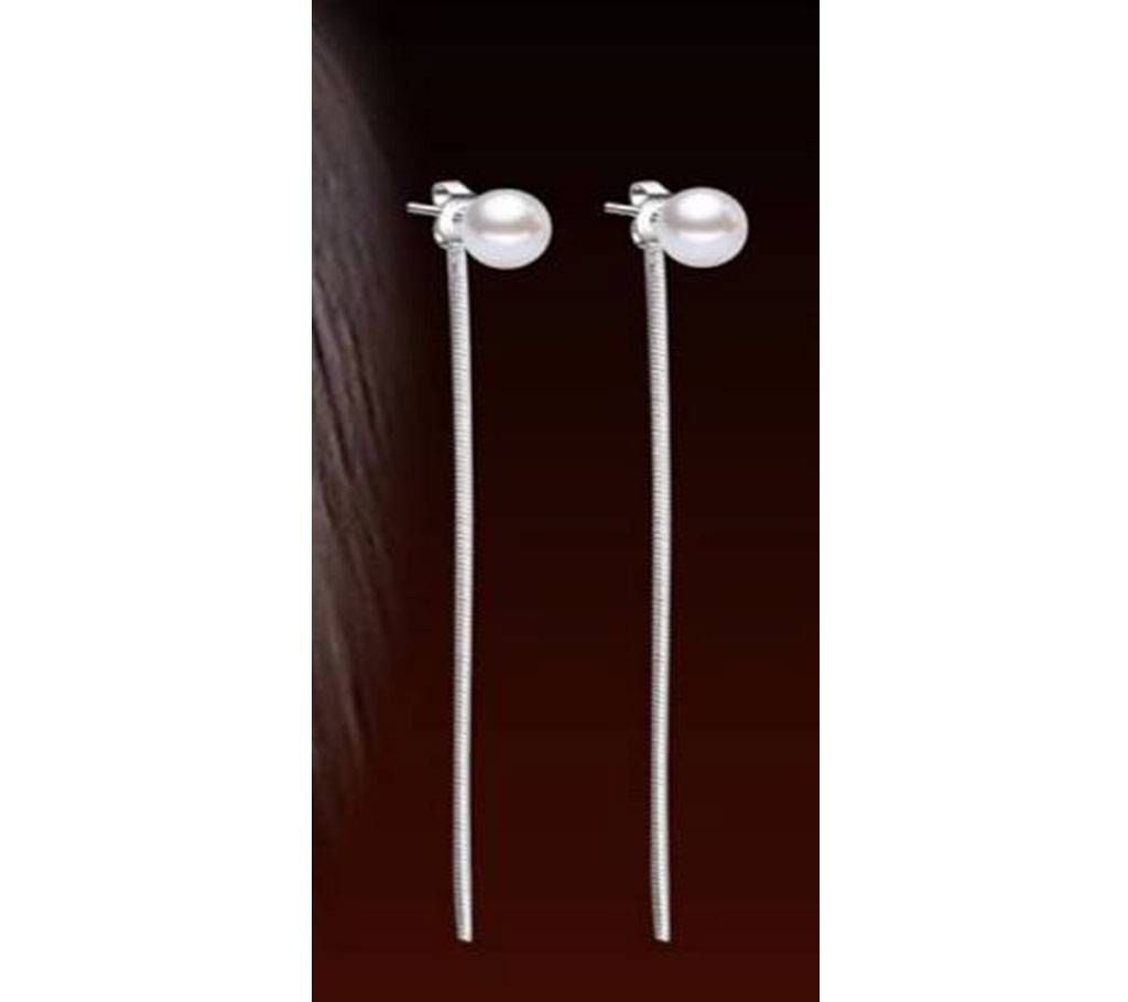 Fashion long tassel silver exquisite earrings
