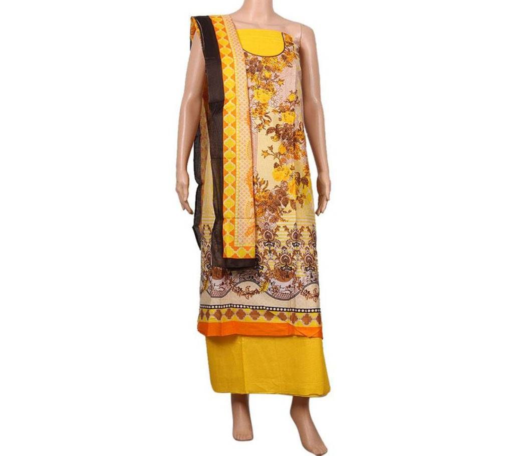 Unstitched Pure cotton print Slawar Kamiz.