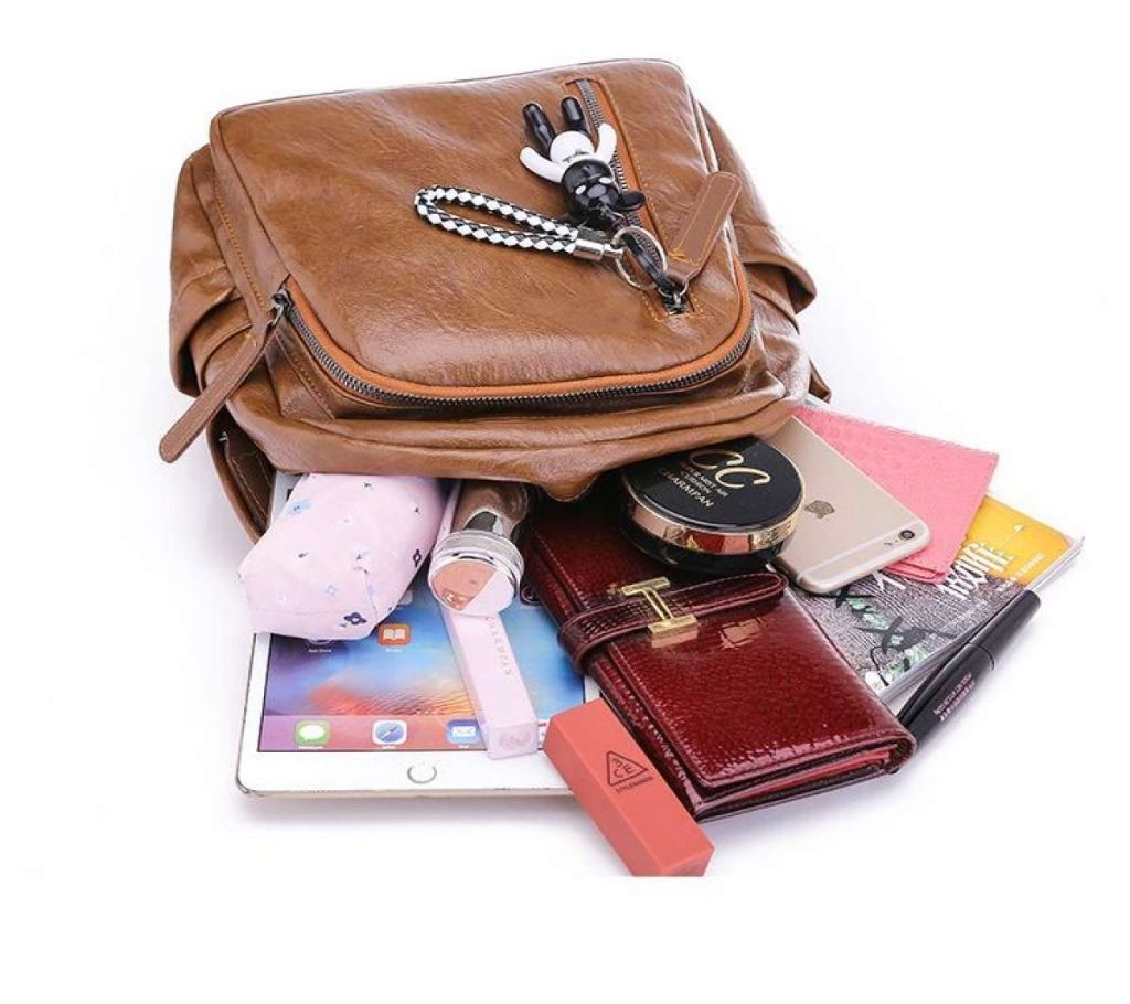 Fashion korean Soft PU leather womens backpack Bag