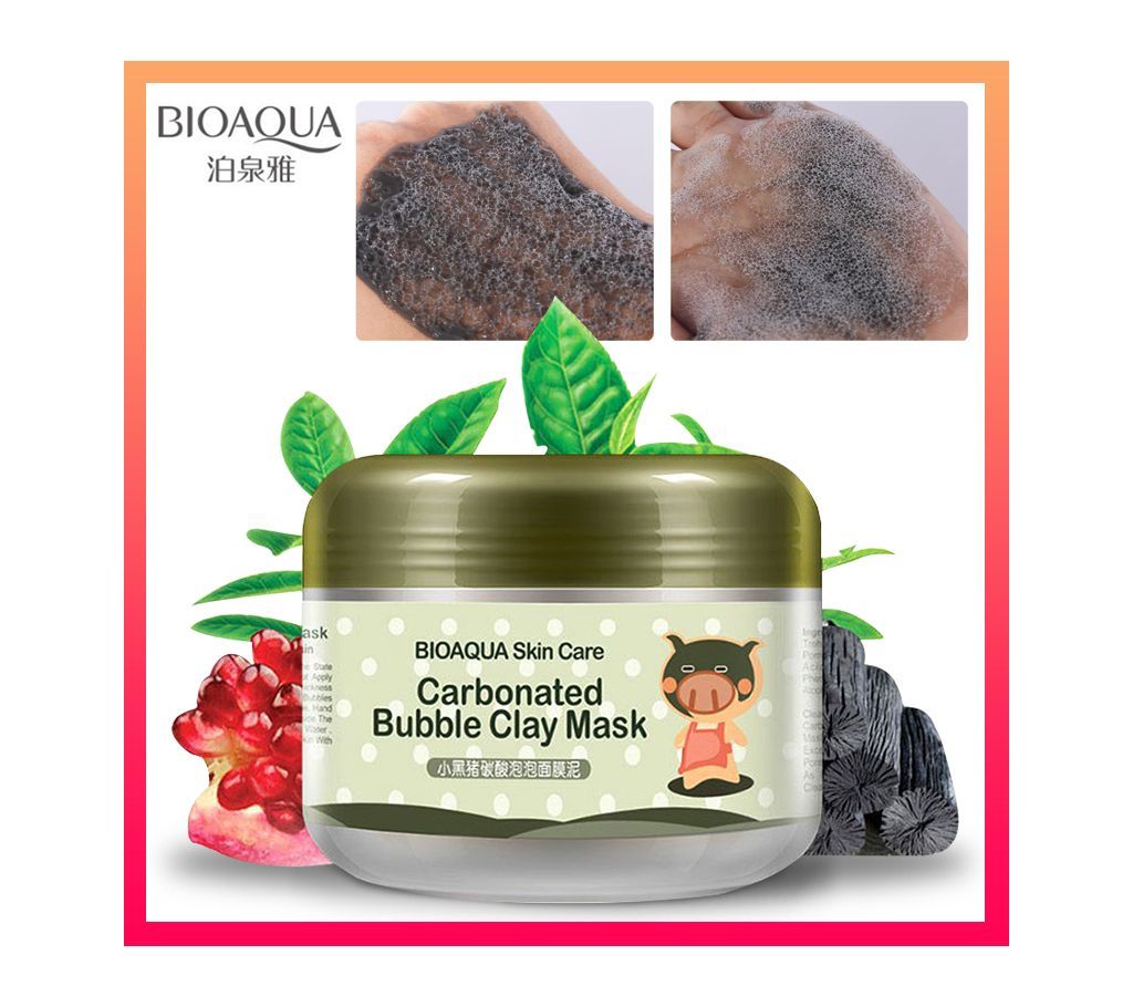 BIOAQUA Skin Care Bubble Clay Mask Whitening Moisturizing Nutrition Repair Face Cream Carbonated