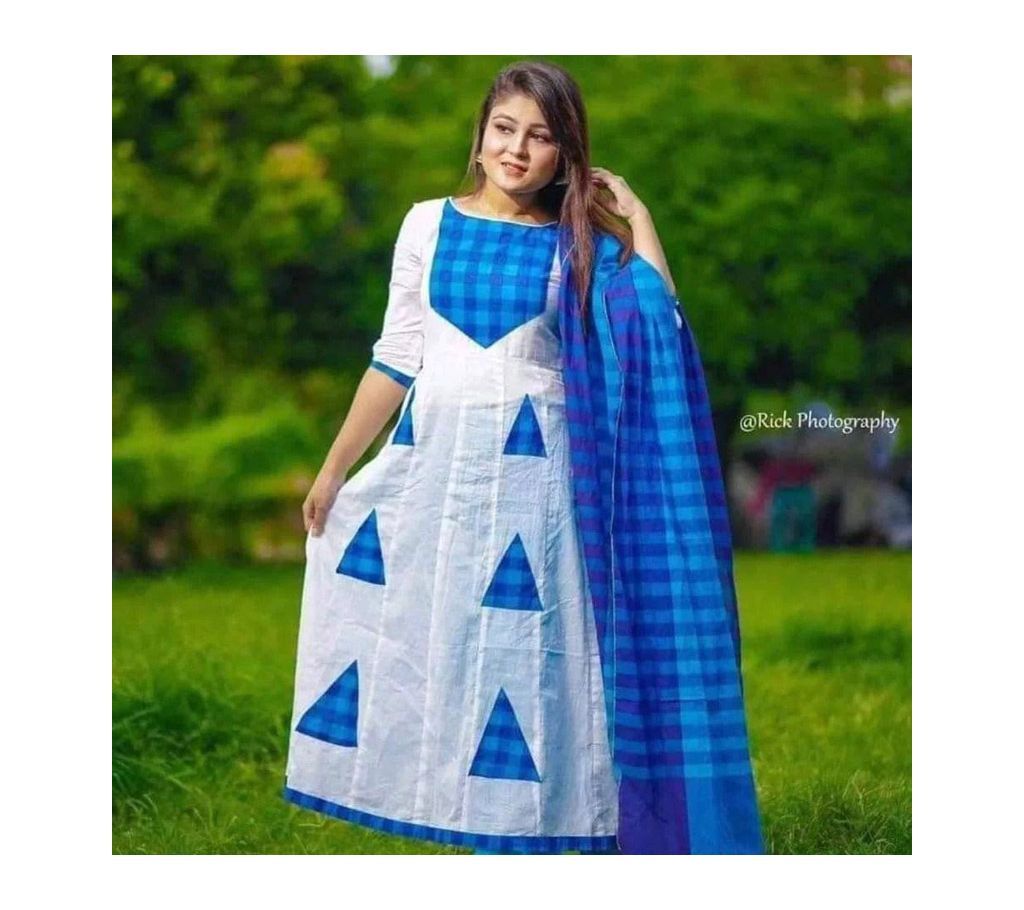 Cotton Doller Work Semi Stretch Three Piece for Women
