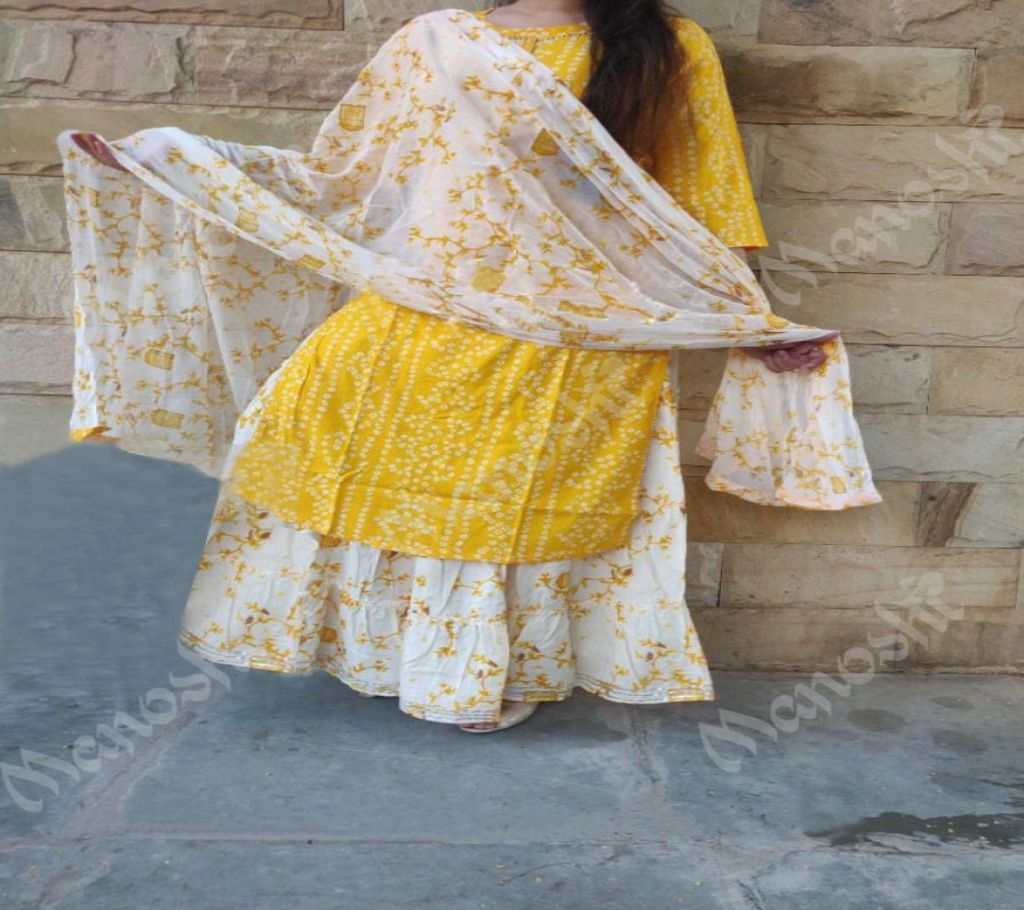 Unstitched Block Printed Three Piece 11