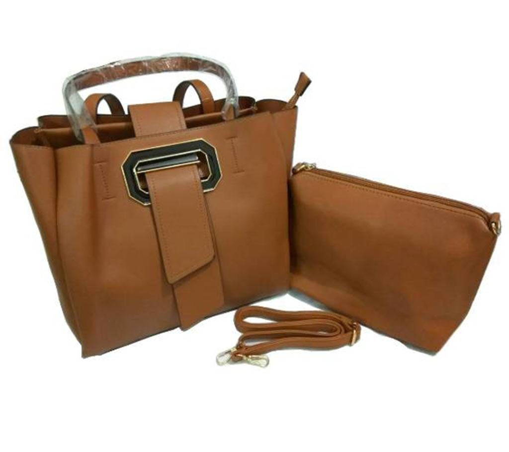 2 in 1 pure leather ladies bag 