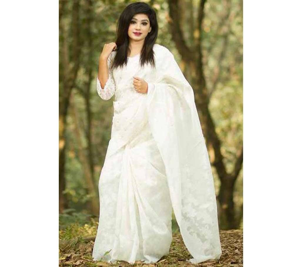 Gorgeous Designed Jamdani Half Silk Sharee