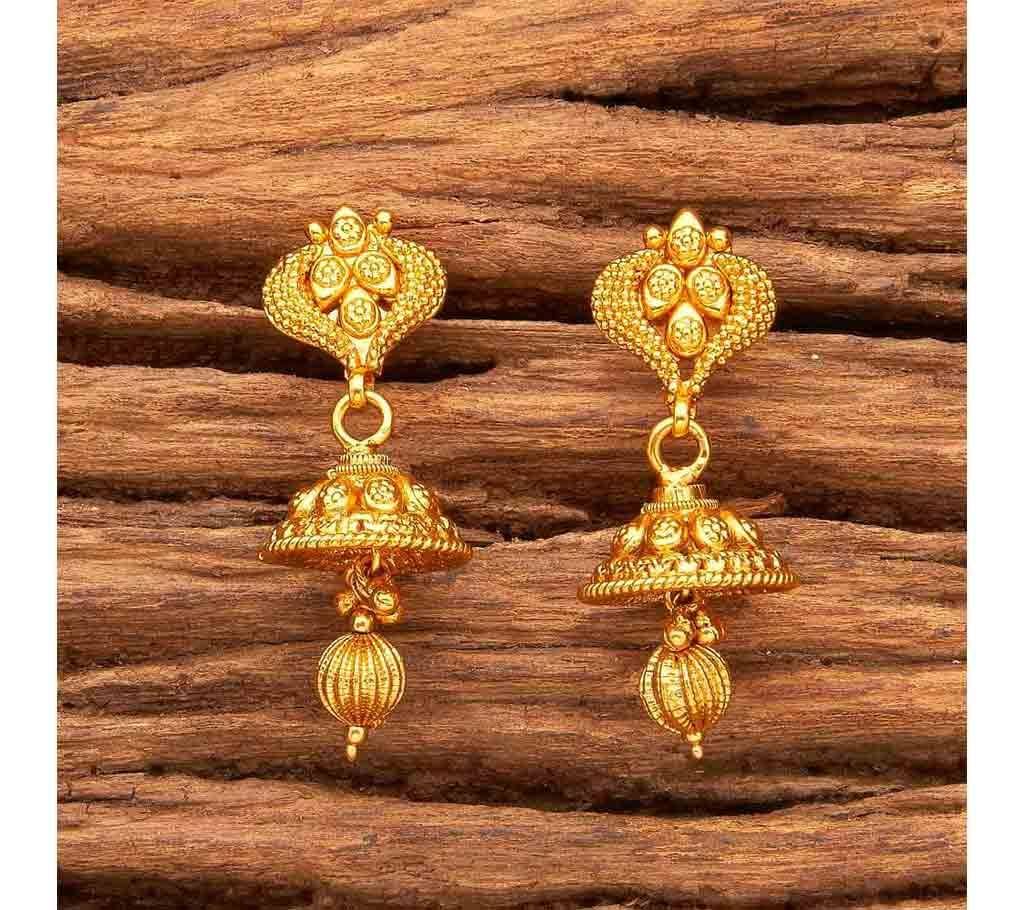  ANTIQUE JHUMKIS WITH GOLD PLATING 17924 (by Pink Point - KJ17924)