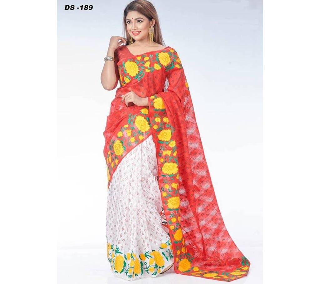 Boishaki Silk Applique Sharee