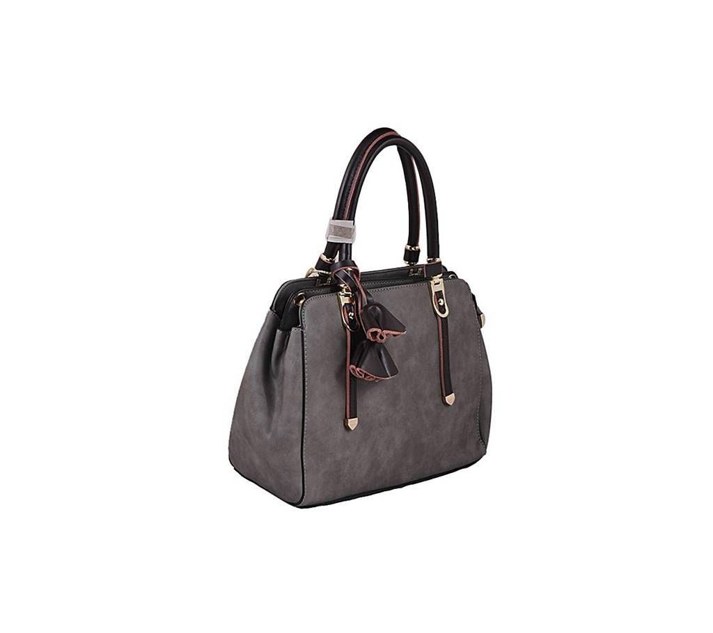 late Gray PU Leather Hand Bag For Women
