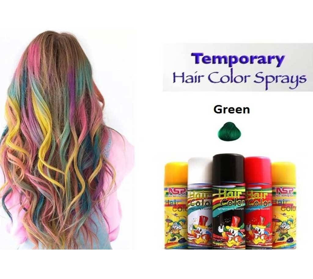 Temporary Hair colour spray Green