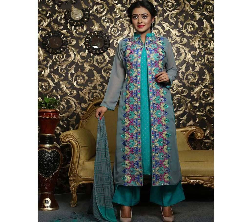 readymade georgette three piece 