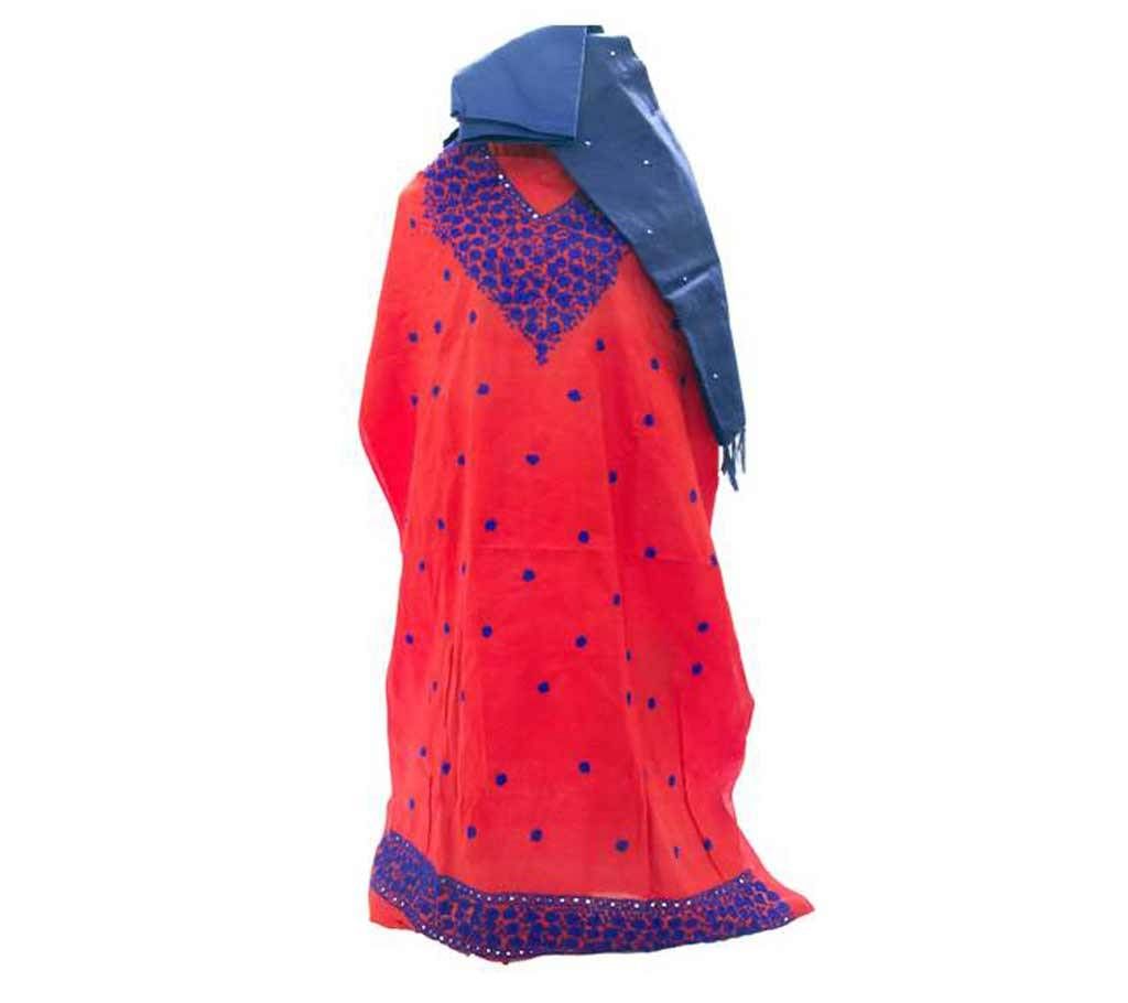Unstitched Handy Crafted Thee Piece Dress 