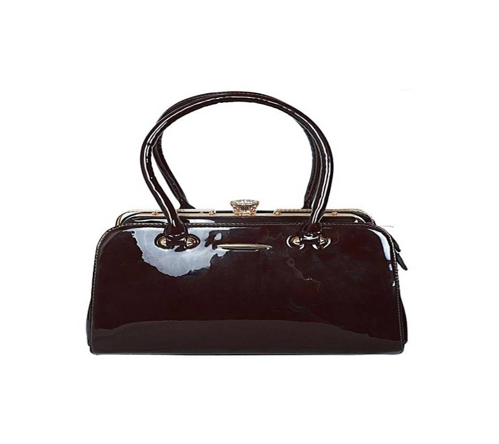 BROWN ARTIFICIAL LATHER HAND BAG FOR WOMEN