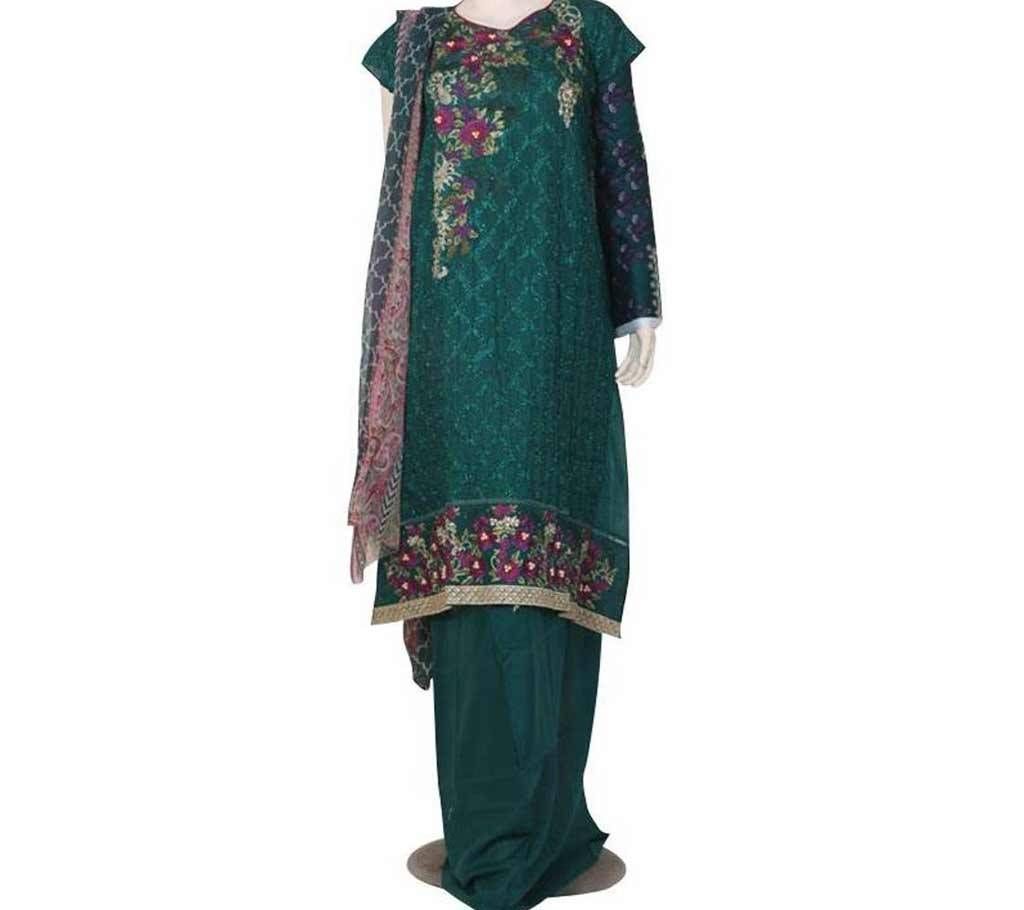 Unstitched Pakistani Embroidery Lawn Three Piece