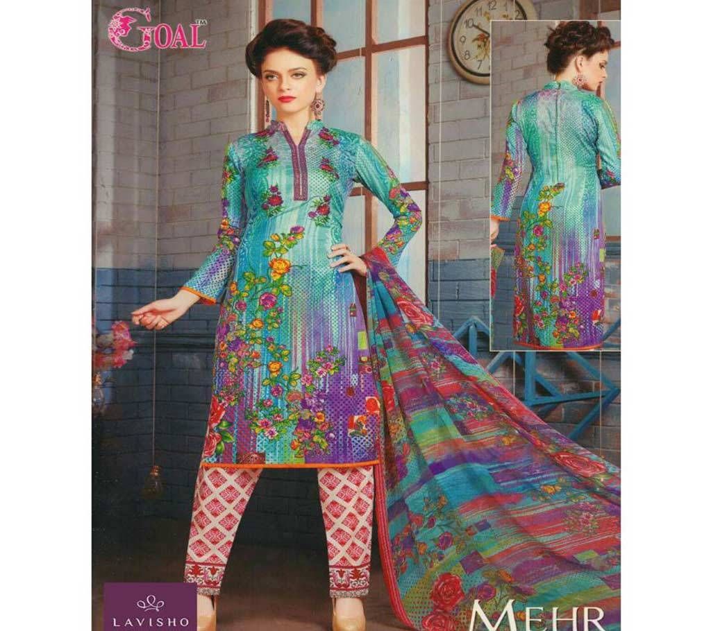 Gool Maher Unstitched Three Piece 