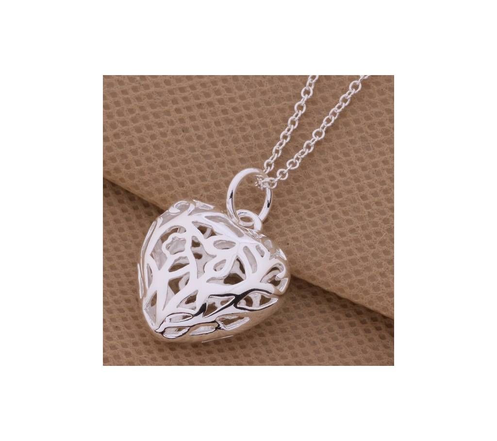 Necklace Chains Silver Plated Wave Chain+Lobeter Clasp Jewellery For Pendant Heart