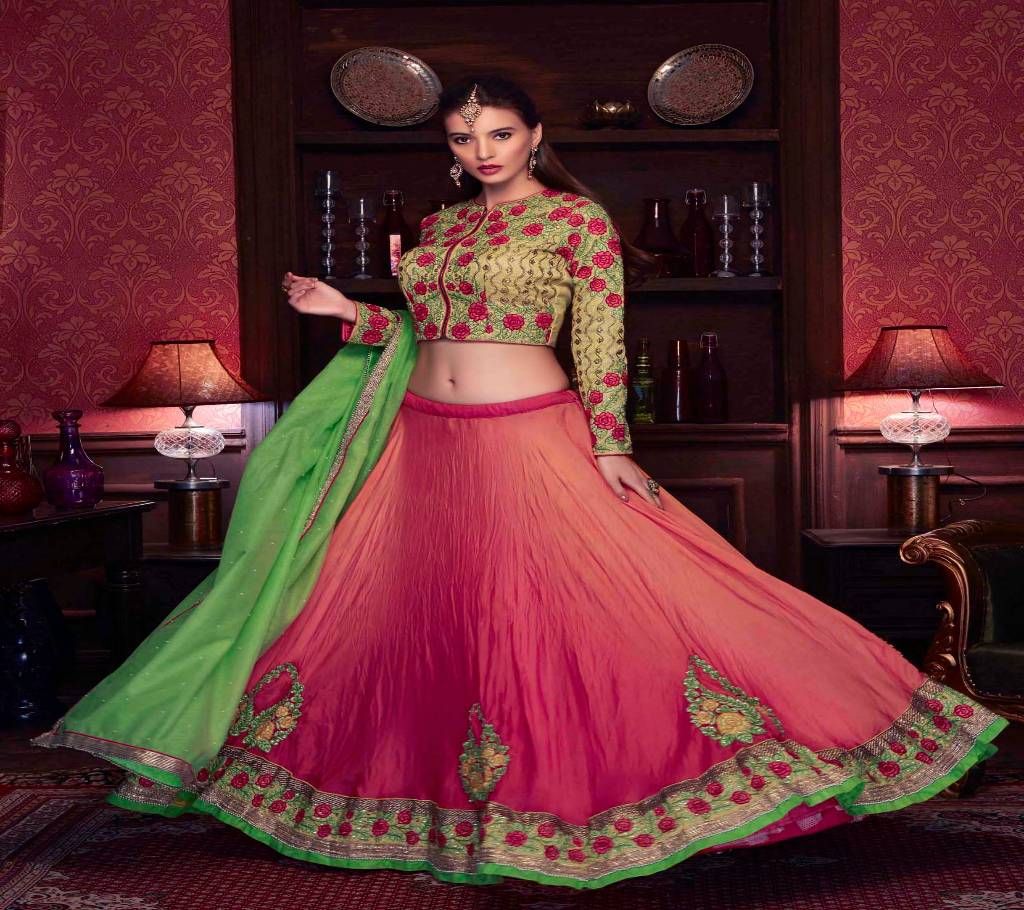 Un-stitched Heavy Embroidered Wedding Wear Lehenga Choli