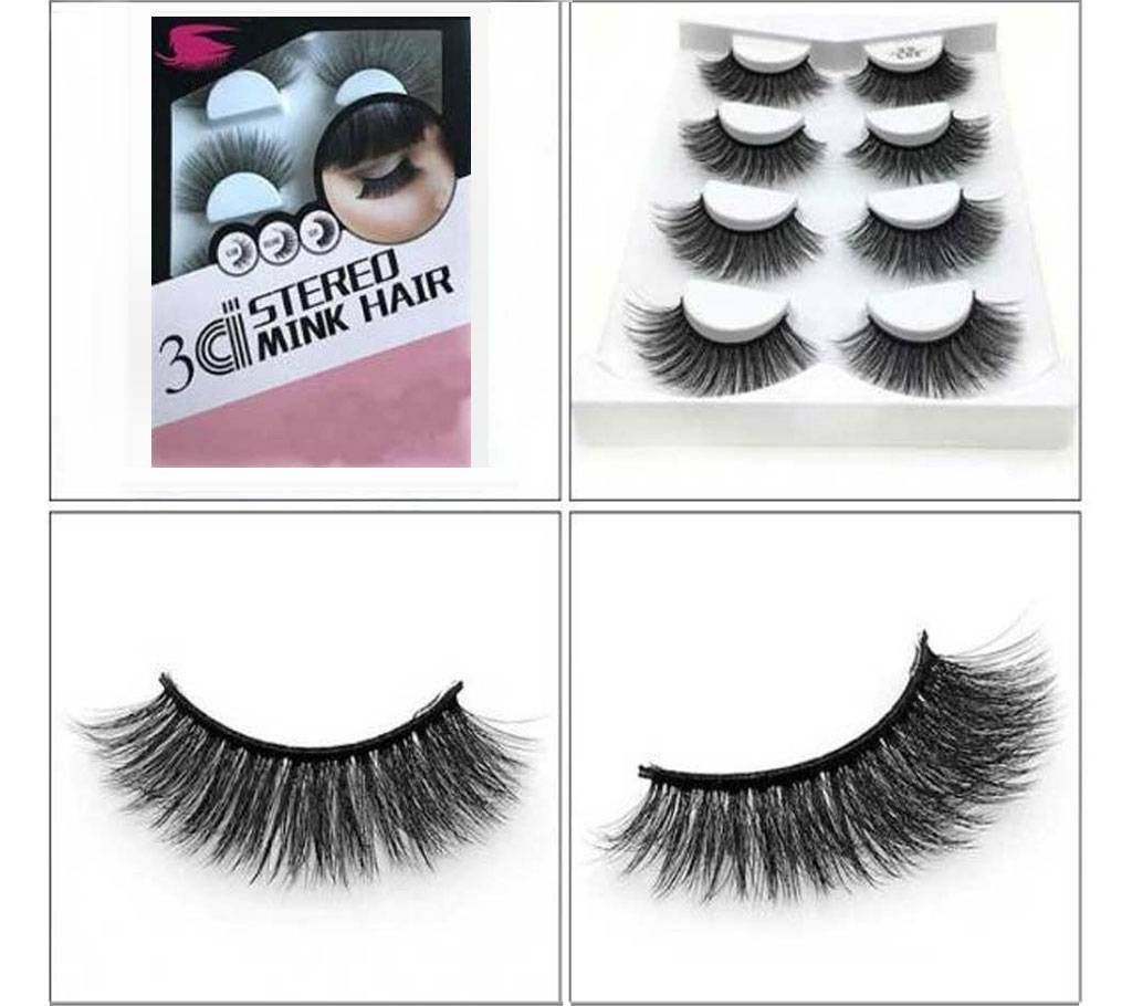 LEKGAVD 3 Pairs Multipack 3D Mink Hair Lashes