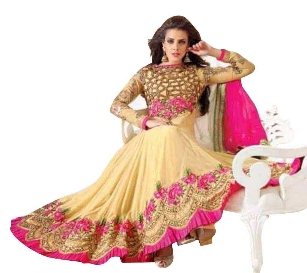 Semi Stitched Georgette Long Party Shuit