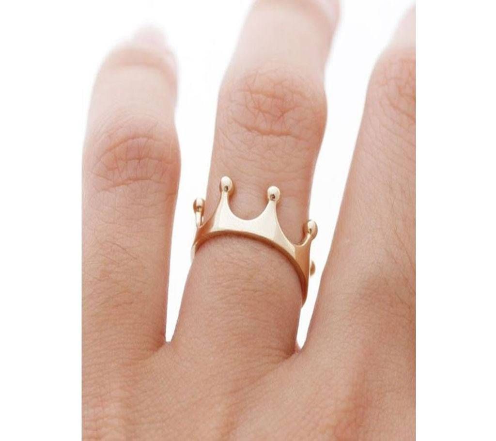 Princess crown Finger ring golde