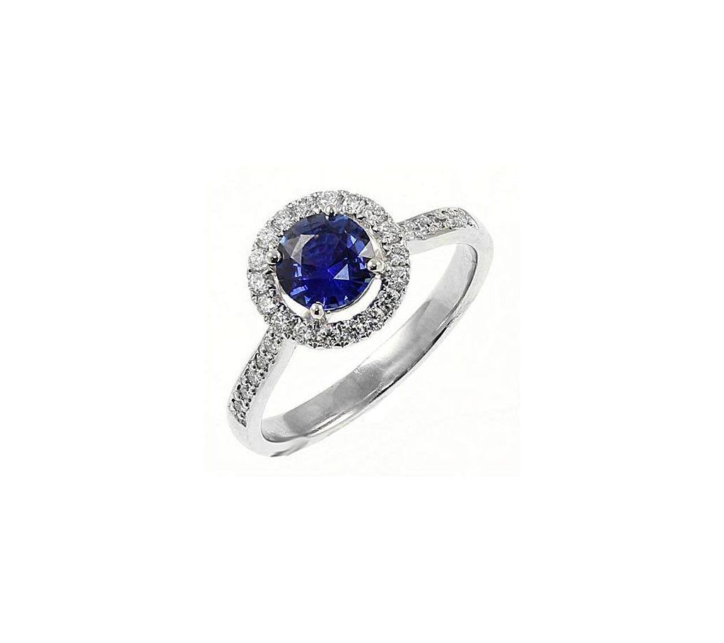 Finger Ring Silver & Blue stone Finger Ring