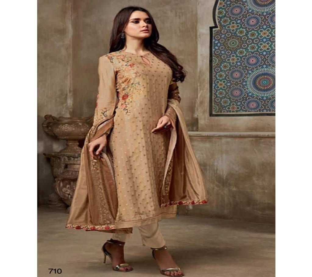 Sarg Shiny Gems - 710 Unstitched Georgette silk Suit