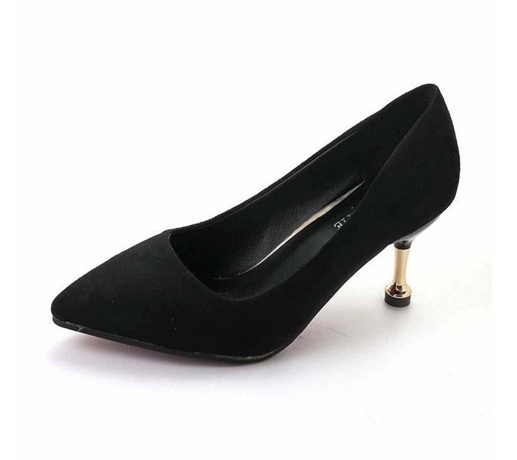 Women Exclusive High Heel Imported Shoe LSH_002- Black Color