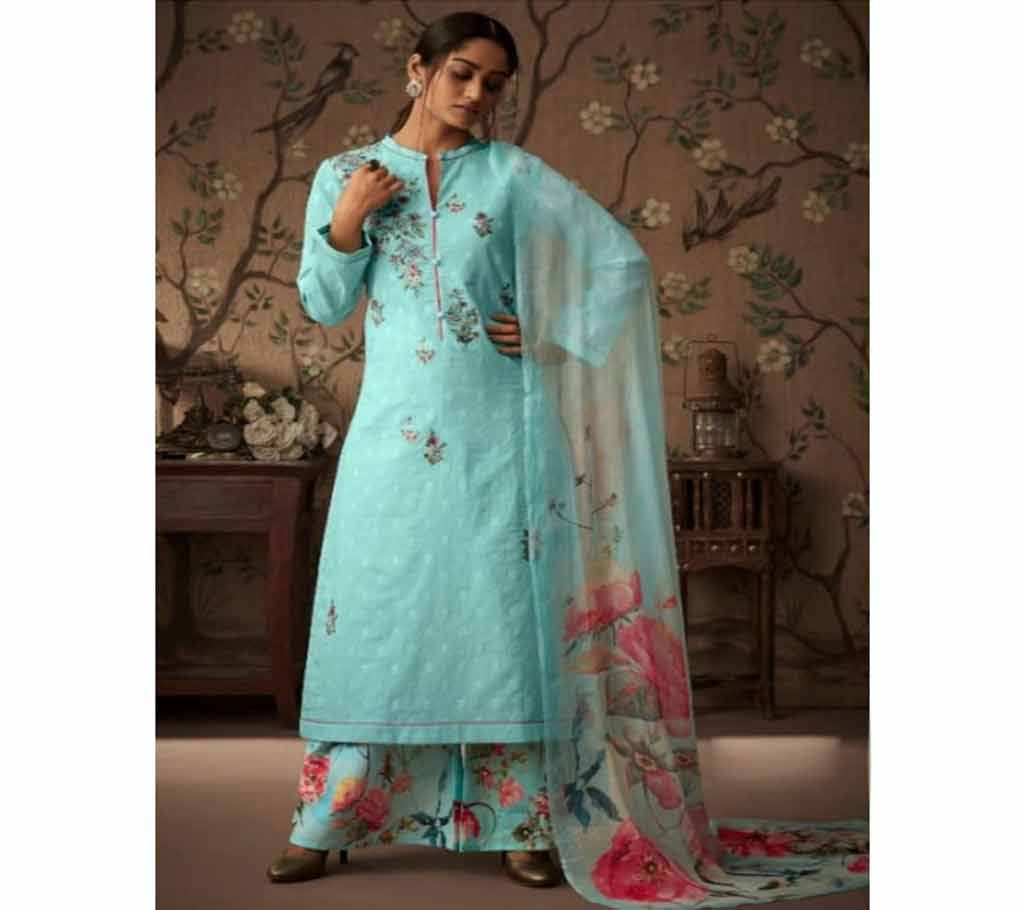Esta Cressa Unstitched Cotton Three Piece 105