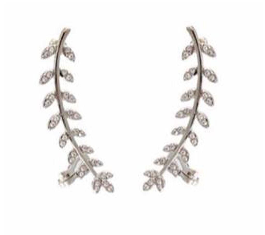 Rhinestone Charm Clip Earrings
