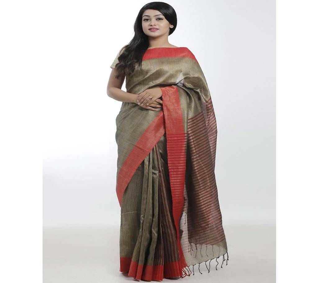 Red color pure rayon silk  Saree